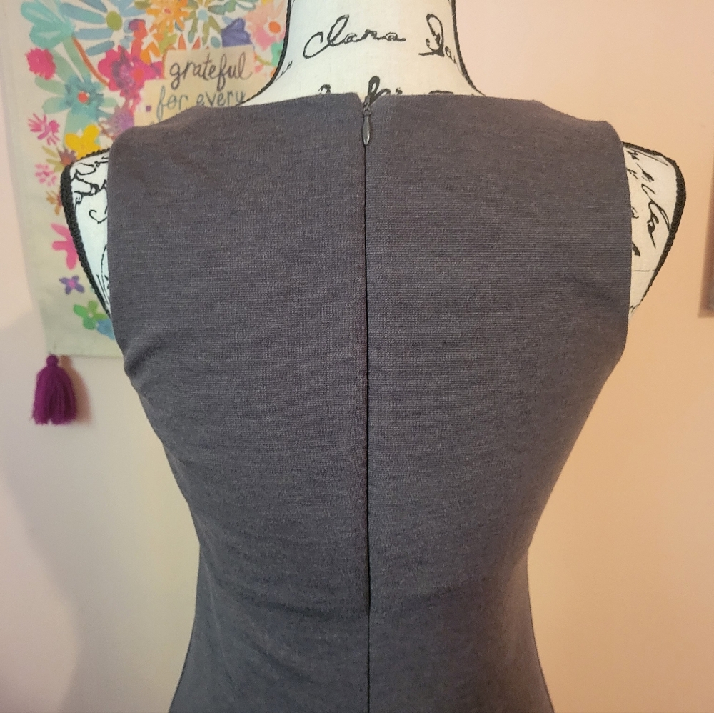 Forever 21 Charcoal Cut-Out Bodycon Stretchy Zipper-Back Minidress, S, EUC - Picture 7 of 11